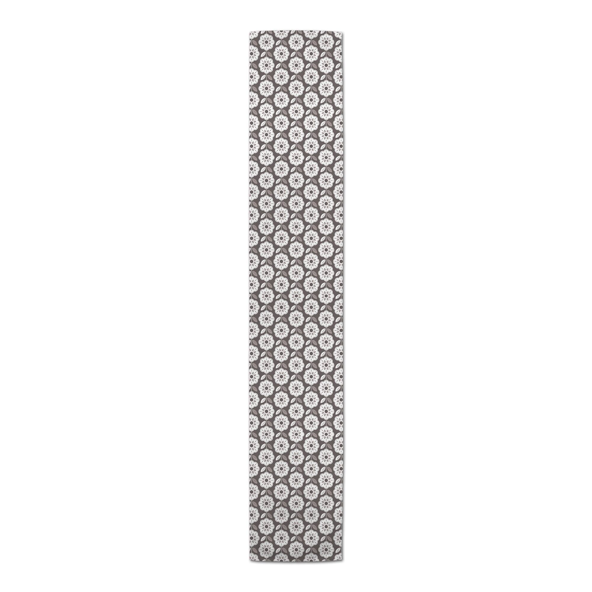 Mid Mod Flowers Outdoor Table Runner